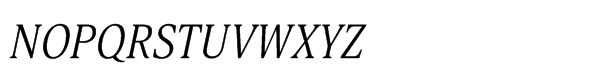 Orbi Std Multilingual Narrow Italic Font UPPERCASE