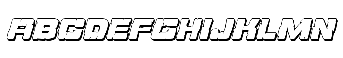 Ore Crusher 3D Italic Font LOWERCASE