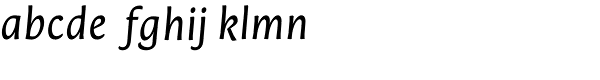 Orenga Medium Italic Font LOWERCASE