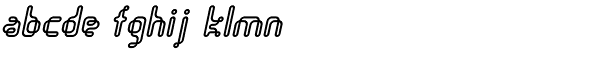 Orgasmia-Outline Italic Font LOWERCASE