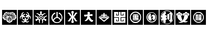 Oriental Icons Font UPPERCASE