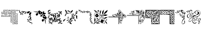 Ornamental Corners Font LOWERCASE