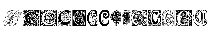 Ornamental Initials C Font UPPERCASE