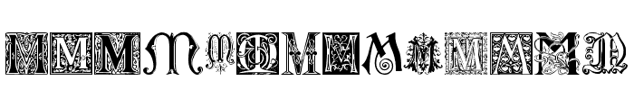 Ornamental Initials M Font UPPERCASE