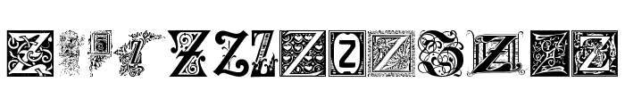 Ornamental Initials Z Font UPPERCASE