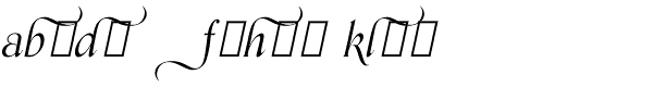 Orpheus Italic Alts II Font LOWERCASE