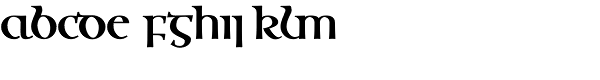 Ossian Gaelic EF Bold Font LOWERCASE