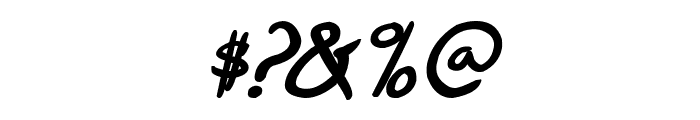 Otaku Rant Bold Italic Font OTHER CHARS