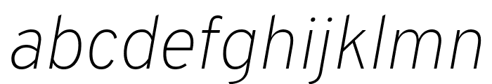 Overpass Thin Italic Font LOWERCASE