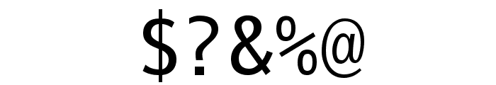 Oxygen Mono Font OTHER CHARS