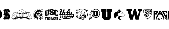 PAC-12 Font LOWERCASE
