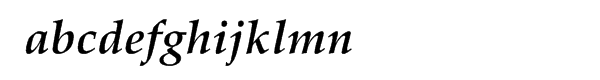 Palatino™ Bold Italic OSF Font LOWERCASE