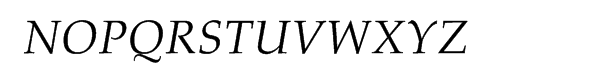 Palatino™ Italic Font UPPERCASE