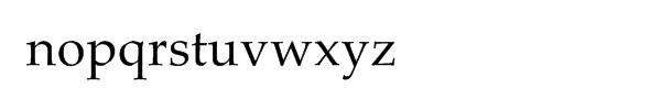 Palatino Linotype Roman Font LOWERCASE
