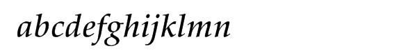 Palatino® nova Com Medium Italic Font LOWERCASE