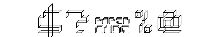 Paper Cube paperRegular Font OTHER CHARS
