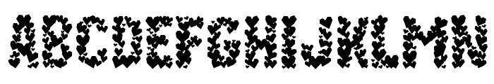 Paper Hearts Font UPPERCASE
