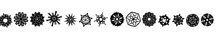 Paper Snowflakes Font UPPERCASE