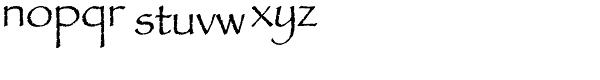 Papyrus LET Font LOWERCASE
