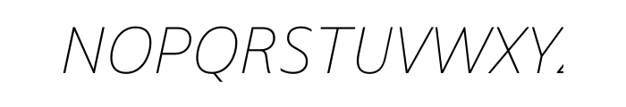Parry Grotesque Pro Thin Italic Font UPPERCASE