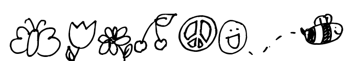 Pea Maia's Doodles Font LOWERCASE