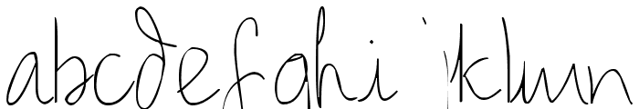 Pea Shally Font LOWERCASE
