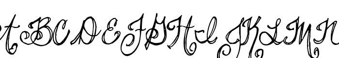 Pea Stacy's Doodle Script Font UPPERCASE