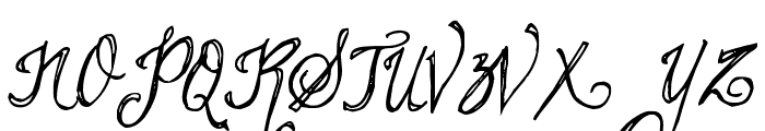 Pea Stacy's Doodle Script Font UPPERCASE
