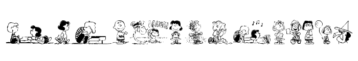 Peanuts Gang Dings Font LOWERCASE