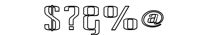 Pecot Outline Font OTHER CHARS