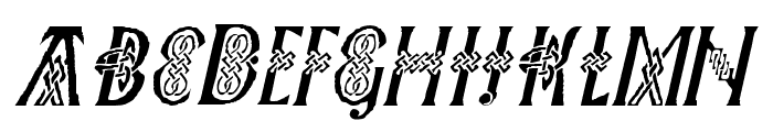 Pee's Celtic Italic Font UPPERCASE