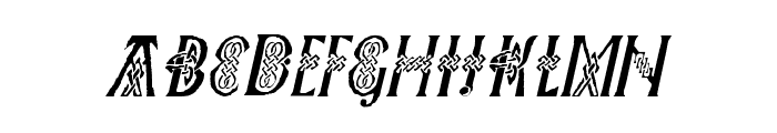 Pee's Celtic Italic Font LOWERCASE