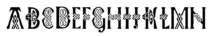 Pee's Celtic Plain Font UPPERCASE