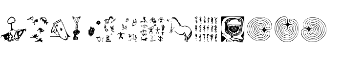 PetroGlyphs07 Font LOWERCASE