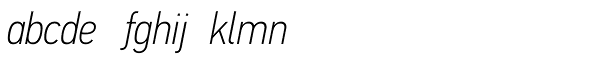 PF Din Text Cond Std Thin Italic Font LOWERCASE