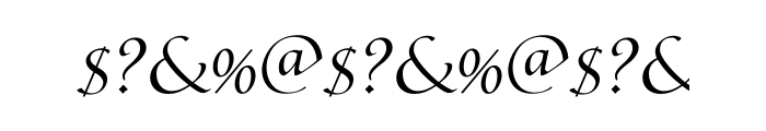 Phaistos Italic OT Font OTHER CHARS