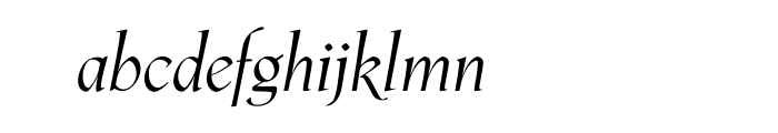 Phaistos Italic OT Font LOWERCASE