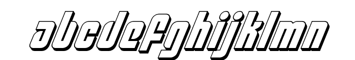 Philadelphia 3D Italic Font LOWERCASE