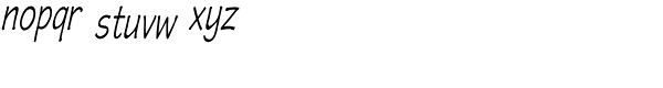 Phollick Compact Oblique Font LOWERCASE