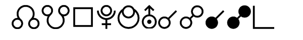 PIXymbols Astrology Font LOWERCASE