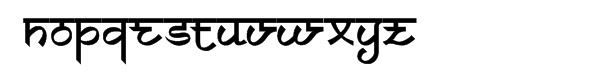 PIXymbols Faux Sanskrit Font LOWERCASE