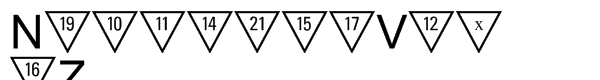 PIXymbols Triangle Alpha & Numeric Triangle Num Font UPPERCASE