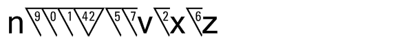 PIXymbols Triangle Alpha & Numeric Triangle Num Font LOWERCASE