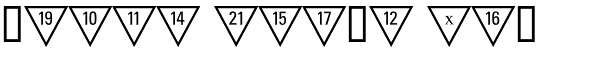 PIXymbols Triangle Num Font LOWERCASE
