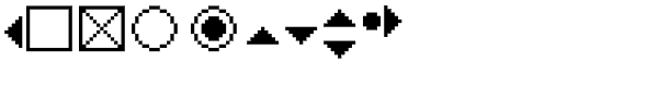 PIXymbols WINmenu Italic Font OTHER CHARS