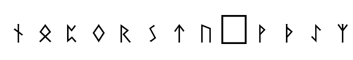 Pi Rho Runestones Font LOWERCASE