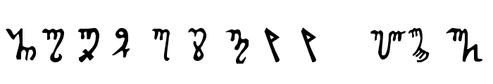 PictishThebian Font LOWERCASE