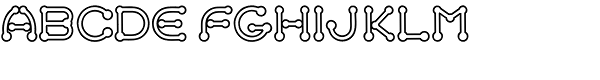 Pierced Outline Font UPPERCASE