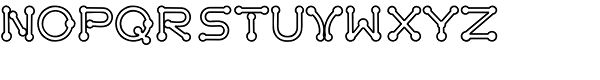 Pierced Outline Font UPPERCASE