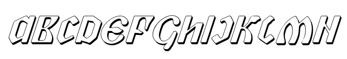 Piper Pie 3D Italic Font UPPERCASE